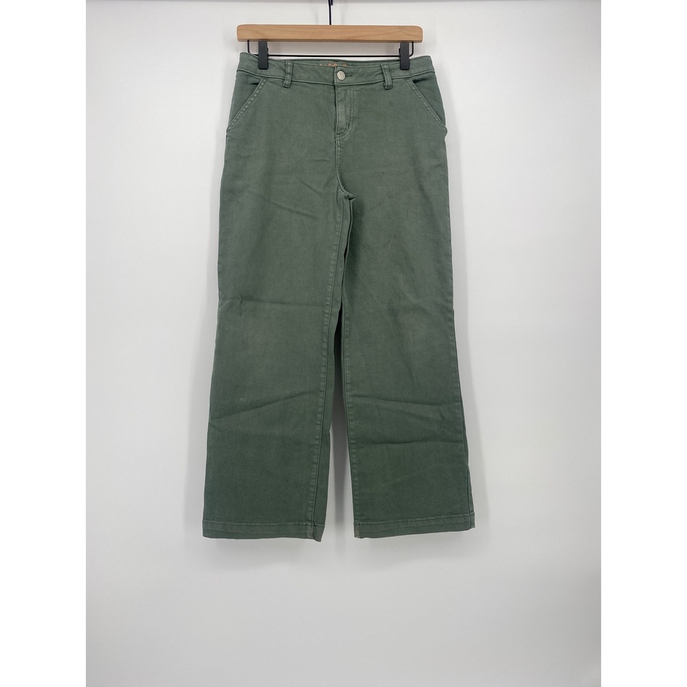 Cat & Jack Wide Leg Ultimate Stretch Pants Girls 14 Green Adjustable Waist
